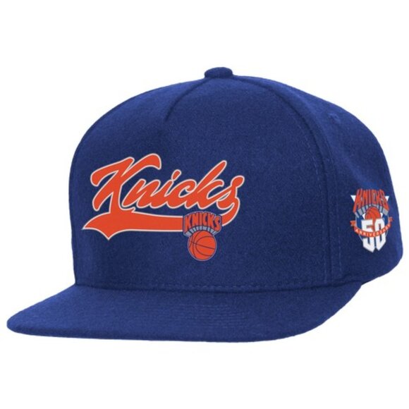 Mitchell & Ness Other - Mitchell & Ness NY Knicks Oversweep Snap Cap Blue One Size 50th Aniversary New